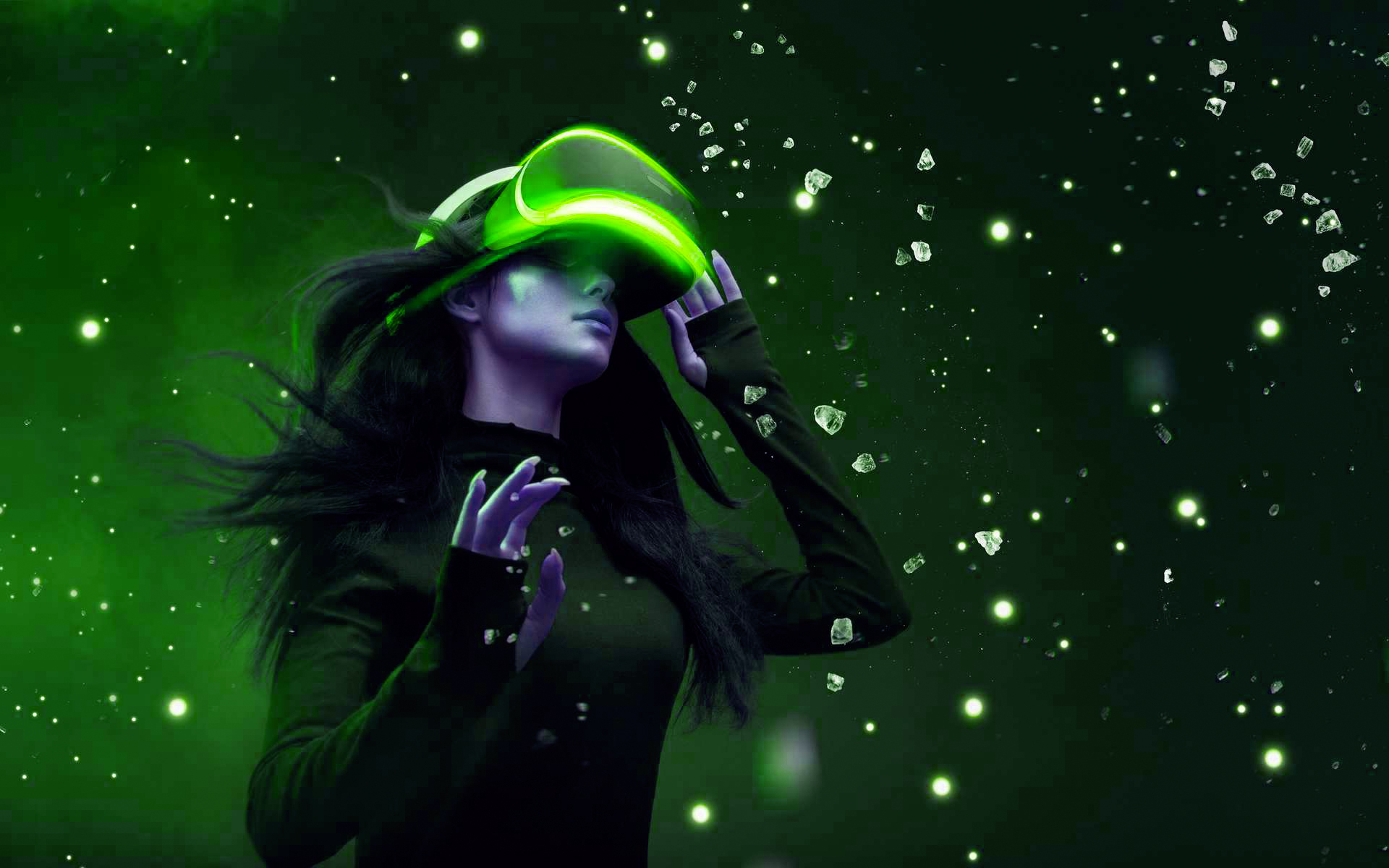 Femme portant un casque VR 
