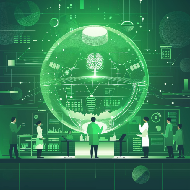 Illustration du secteur médical en fusion avec l'intelligence artificielle
