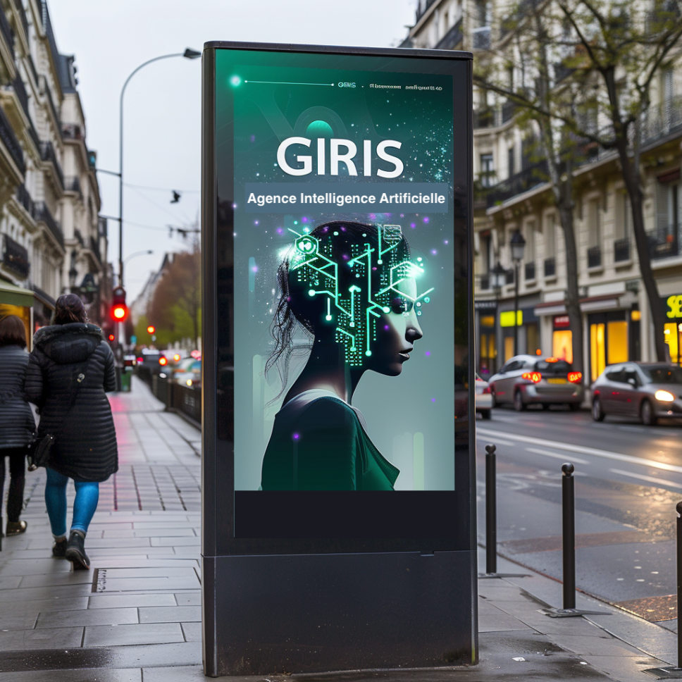 Panneau publicitaire de Giris dans une ruelle